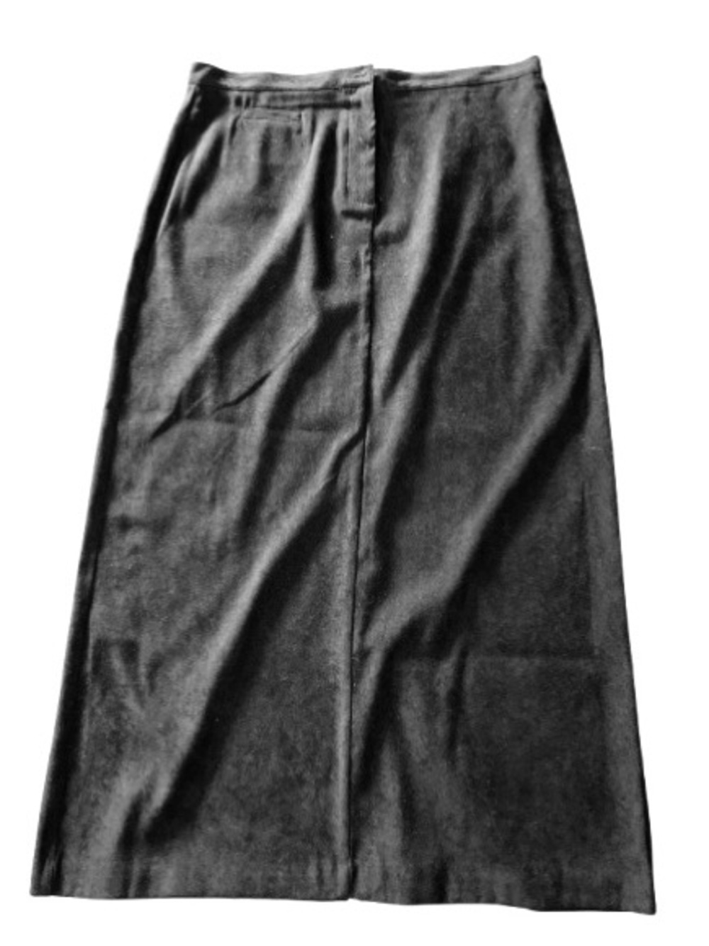 Orvis Black faux suede Maxi Straight Skirt size 14